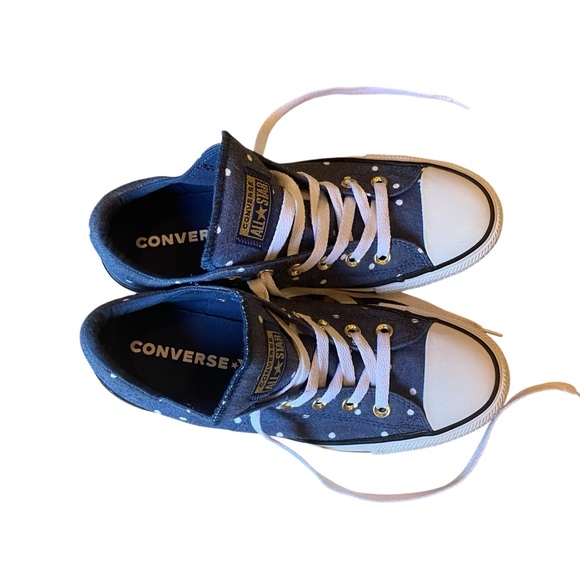CONVERSE All*Star Madison Denim Blue and White Polka Dot NEW Women’s Sneakers 9 - Picture 9 of 13